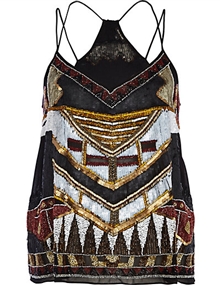 Top bordado desenho tribal 